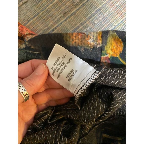 Anthropologie Eva Franco Simone Floral Trousers Multicolor, Size Large, MP $125 - Picture 8 of 9